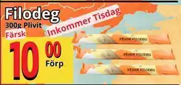 Supergrossen Filodeg, SEK 10 erbjuda