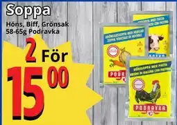 Supergrossen Soppa, SEK 15 erbjuda