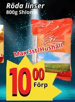 Supergrossen Röda linser, SEK 10 erbjuda
