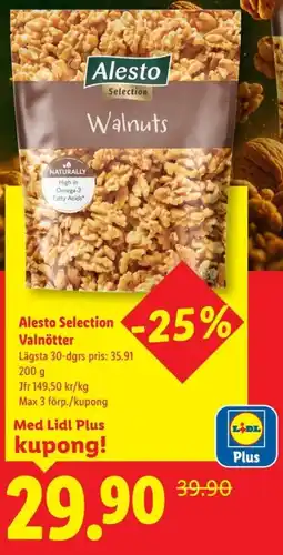 Lidl Alesto selection valnötter erbjuda