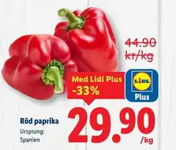 Lidl Röd paprika erbjuda