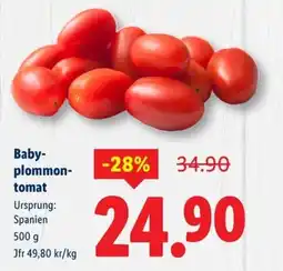 Lidl Baby- plommon- tomat erbjuda