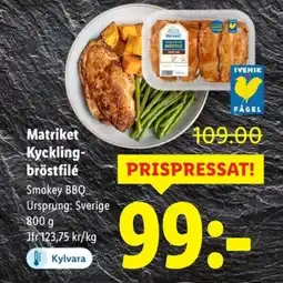 Lidl Matriket kyckling- bröstfilé erbjuda