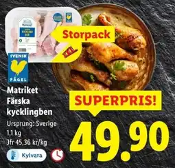 Lidl Matriket färska kycklingben erbjuda