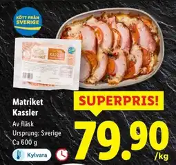 Lidl Matriket kassler erbjuda