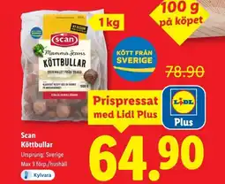 Lidl SCAN Köttbullar erbjuda