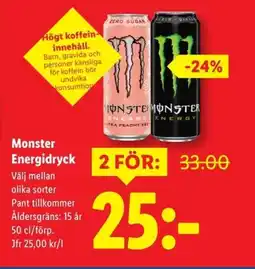 Lidl MONSTER Energidryck erbjuda