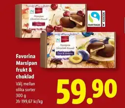 Lidl FAVORINA Marsipan frukt & choklad erbjuda