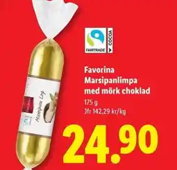 Lidl FAVORINA Marsipanlimpa med mörk choklad erbjuda