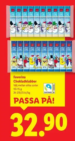 Lidl FAVORINA Chokladklubbor erbjuda