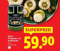 Lidl DELUXE Pistagenöts- och jordnötskräm erbjuda