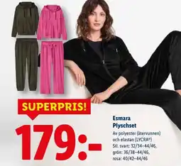 Lidl Esmara plyschset erbjuda