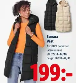 Lidl Esmara väst erbjuda