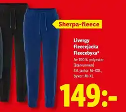 Lidl Livergy fleecejacka fleecebyxa erbjuda