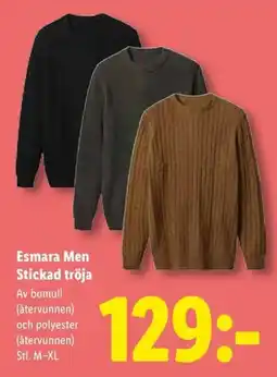 Lidl Esmara men stickad tröja erbjuda