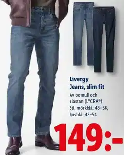 Lidl Livergy jeans, slim fit erbjuda