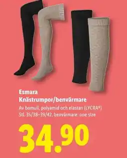 Lidl Esmara knästrumpor/benvärmare erbjuda