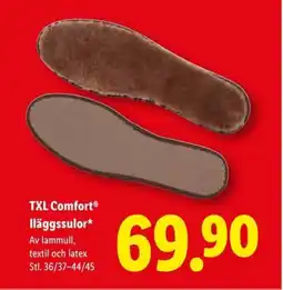 Lidl Txl comfort lläggssulor erbjuda