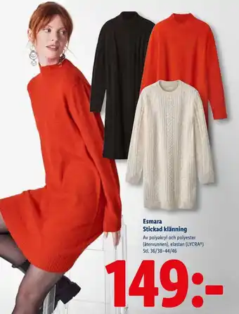 Lidl Esmara stickad klänning erbjuda