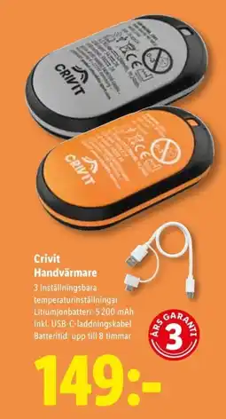 Lidl CRIVIT Handvärmare erbjuda