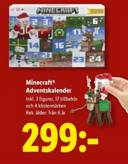 Lidl MINECRAFT Adventskalender erbjuda