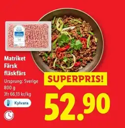 Lidl Matriket färsk fläskfärs erbjuda