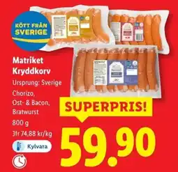 Lidl MATRIKET Kryddkorv erbjuda