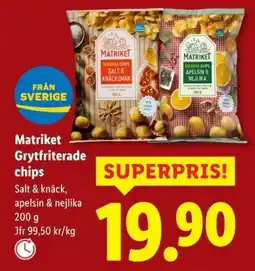 Lidl MATRIKET Grytfriterade chips erbjuda