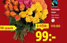 Lidl Fairtrade-rosor erbjuda