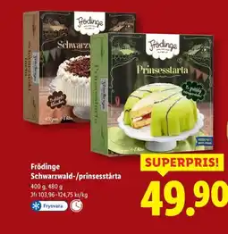 Lidl FRÖDINGE Schwarzwald-/prinsesstårta erbjuda