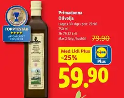 Lidl PRIMADONNA Olivolja erbjuda