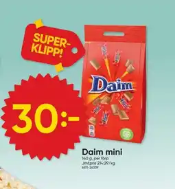 DollarStore DAIM Mini erbjuda