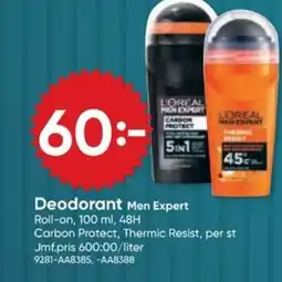 DollarStore Deodorant men expert erbjuda