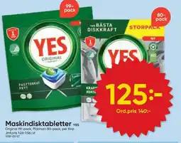 DollarStore YES Maskindisktabletter erbjuda