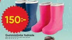 DollarStore Gummistövlar fodrade erbjuda