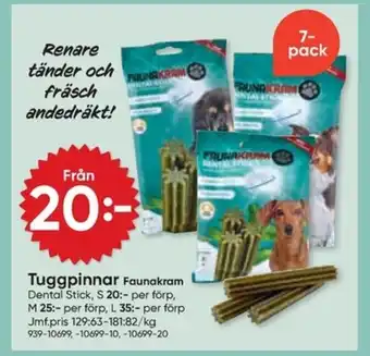 DollarStore FAUNAKRAM Tuggpinnar erbjuda