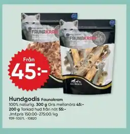 DollarStore FAUNAKRAM Hundgodis erbjuda