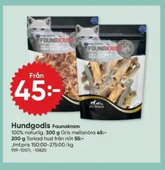 DollarStore FAUNAKRAM Hundgodis erbjuda