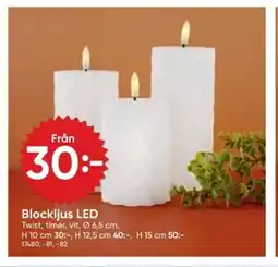 DollarStore Blockljus led erbjuda