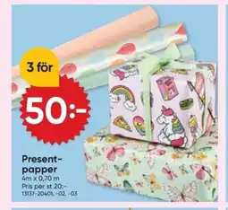 DollarStore Present- papper erbjuda