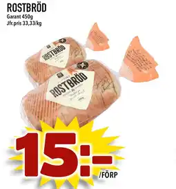 Bonum Matmarknad GARANT Rostbröd erbjuda