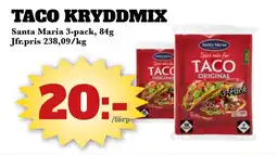 Bonum Matmarknad SANTA MARIA Taco kryddmix erbjuda