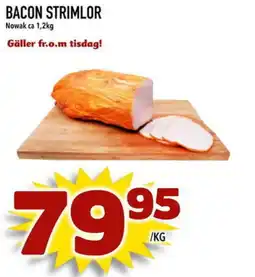 Din Mat Bacon strimlor erbjuda