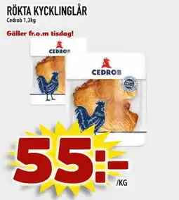 Din Mat CEDROB Rökta kycklinglår erbjuda