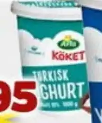 Din Mat ARLA Turkisk yoghurt erbjuda