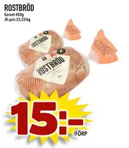 Din Mat GARANT Rostbröd erbjuda