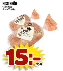 Prisma Mat GARANT Rostbröd erbjuda