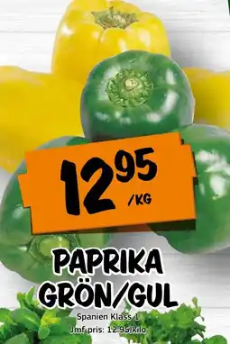 Bazaar Food market Paprika grön/gul erbjuda
