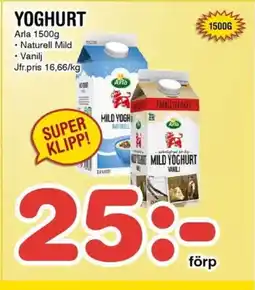 Nya Pulsen ARLA Yoghurt erbjuda