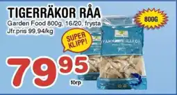 Nya Pulsen Garden Food Tigerräkor Råa erbjuda